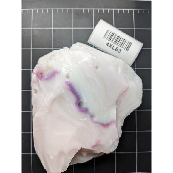 Milk Glass Pink Swirled Art Glass Cullet Slag Glass #4XL63 - Picture 6 of 6